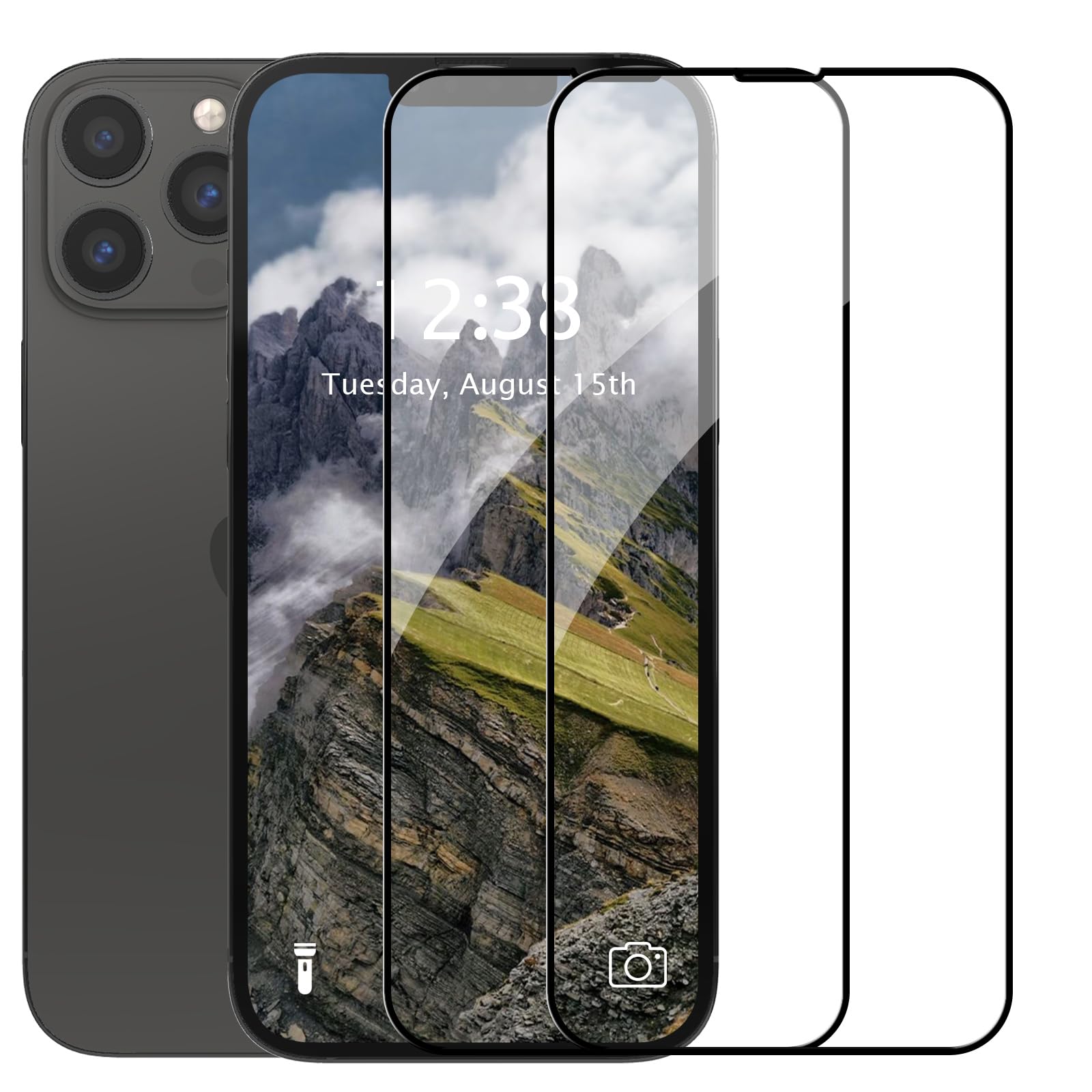 MAYtobe 2 Pezzi Pellicola Opaca per iPhone 14 Pro Vetro Temperato Durezza 9H, Anti-Impronte, Antiriflesso, Opaca HD Protezione Schermo