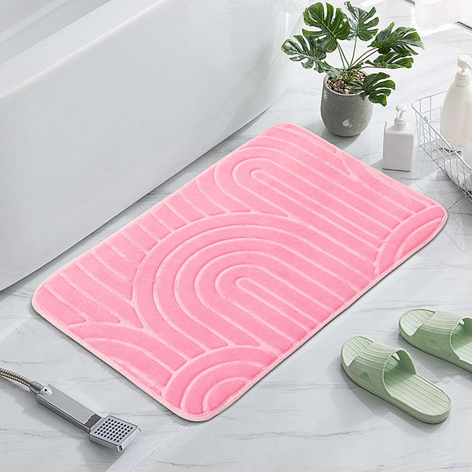 Tapis de bain absorbant et antidérapant pour sortie de douche sécurisée