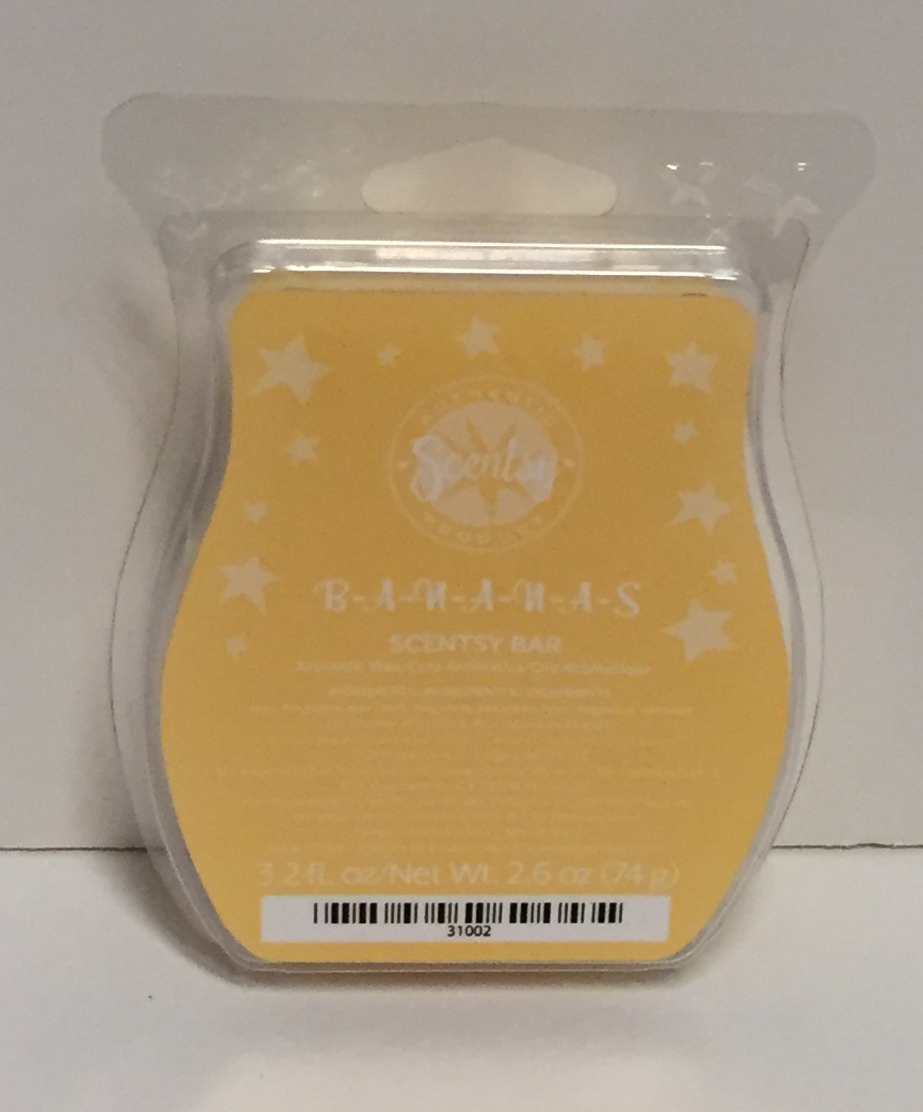 ScentsyB-A-N-A-N-A-S, Wickless Candle Tart Warmer Wax Bar, 3.2 Fl Oz, 8 Squares
