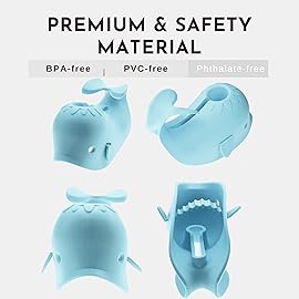 Bath Spout Cover for Bathtub,Baby Shower Protector Cover A Fun Way to Protects Baby from Bumping Head During Bathing Time Cute Soft Whale Design Making for Enjoyable Safe Baths (Mint Blue)
