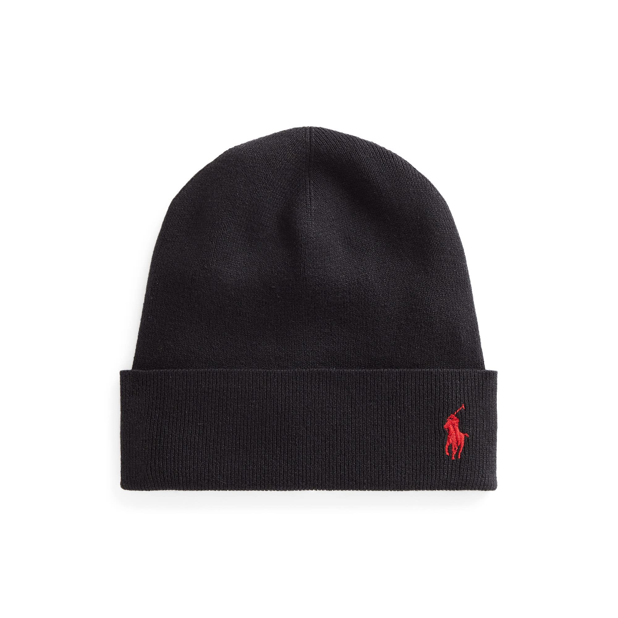 Men`s Rib Knit Cotton Beanie (One Size, Black(PC0598-001)/R)