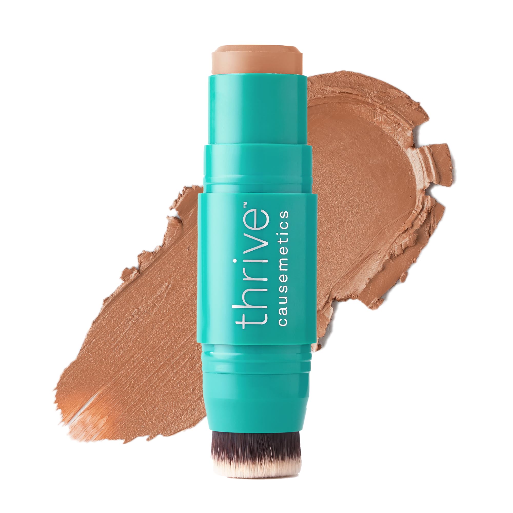 Thrive Causemetics Triple Threat Color Stick: Cream Bronzer & Contour Stick with Vitamin E, Evening Primrose Oil, Waterproof Smudge Proof Face Makeup