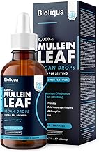 Mullein Leaf Liquid Drops - 60ml - 2 Month Supply - High Strength - Vegan - 60 Servings - Premium Mullein Leaf Extract - 6,000mg per Bottle - Fast Absorption - UK Made by Balance (1x Pack)