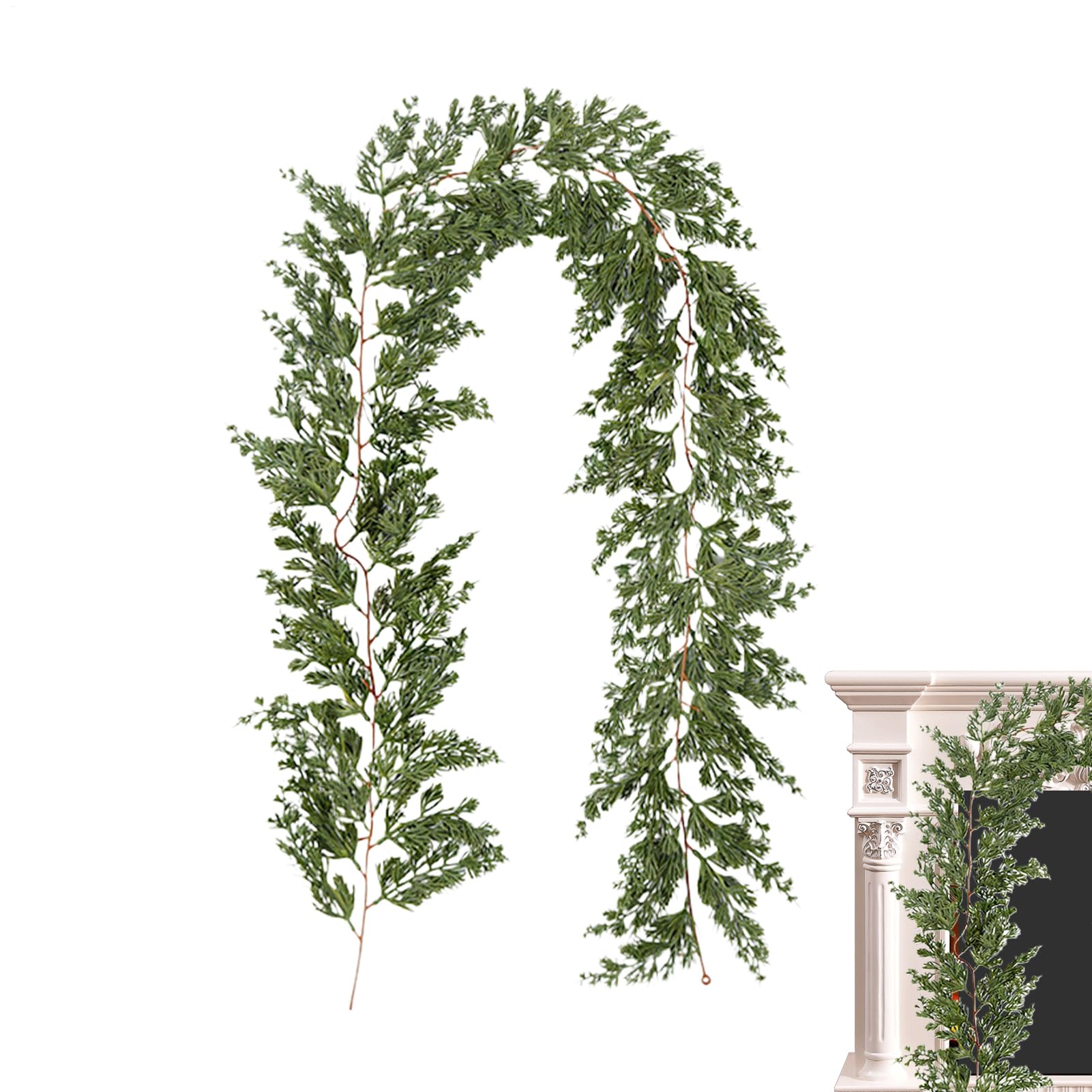 Guirlande verte artificielle pour végétaliser un coin sombre sans entretien de plantes