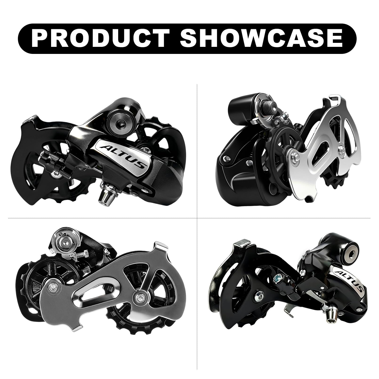 VERKSTAD Dérailleur arrière Altus RD-M310 7/8 vitesses à montage direct pour VTT, route, tourisme, vélo de banlieue, vélo électrique