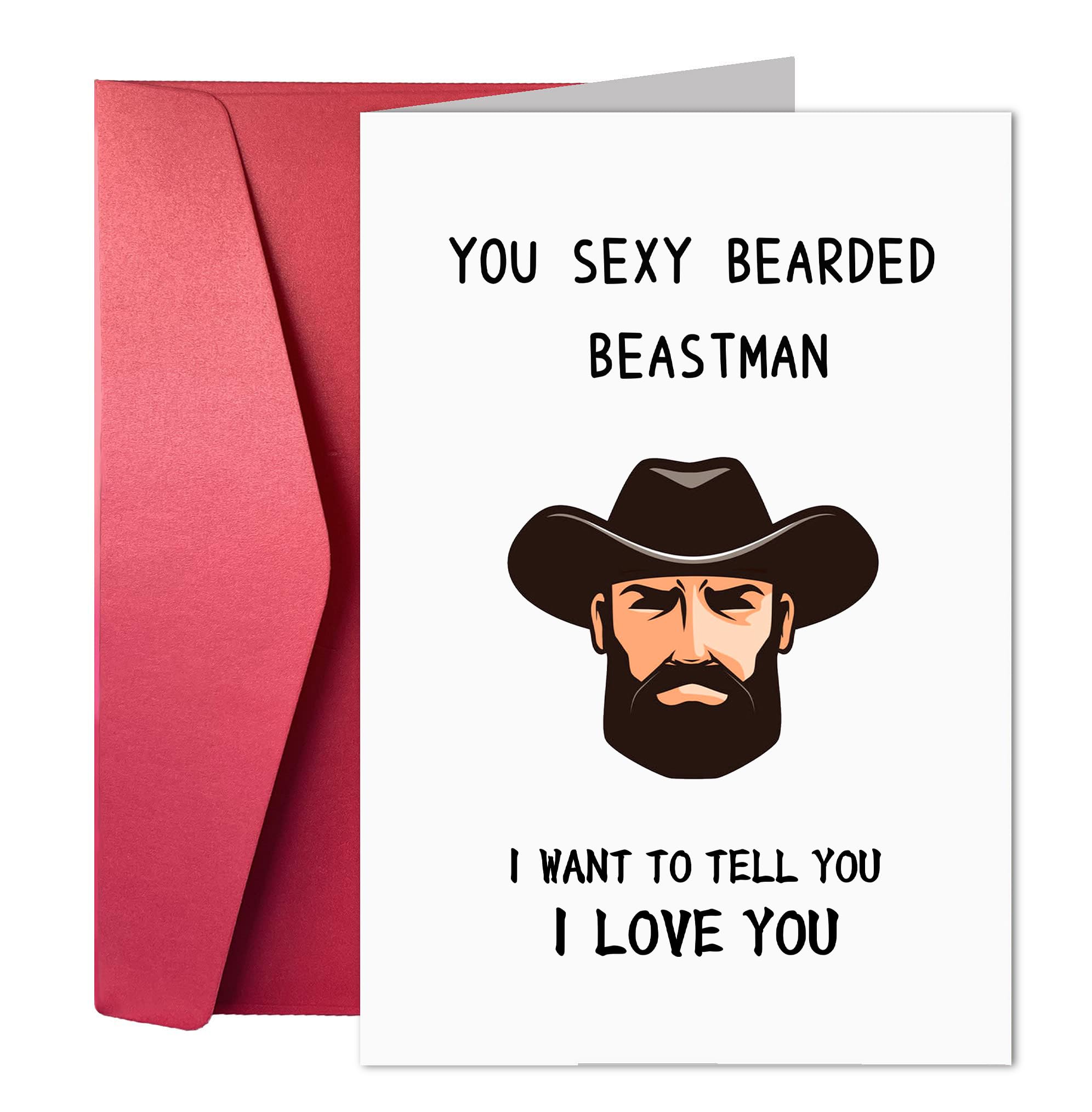 Funny Valentine's Day For Him Sleazy Greetings Dirty Birthday Card for Boyfriend Anniversary Card for Husband I WANT TO TELL YOU I LOVE YOU