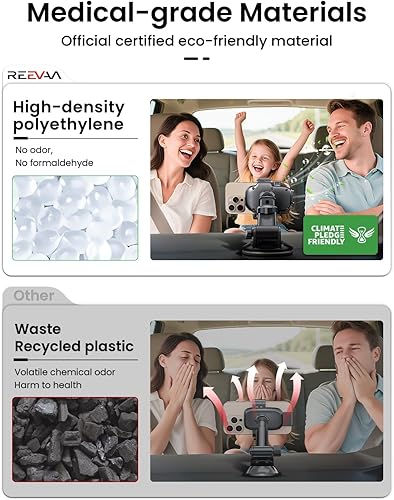 Miniatura 6 de REEVAA Soporte de teléfono de coche para iPhone 17 Pro Max Air Ultra estable y súper resistente Soporte de teléfono celular salpicadero parabrisas