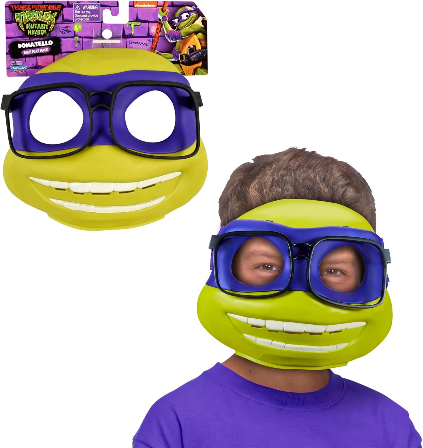 Les tortues Ninja, Ninja Turtle Mask Costume Random Model for Children from 4 Years - TU825 Green