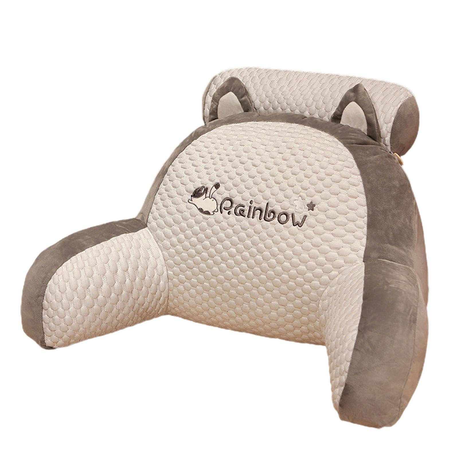 Reading Pillow - Bed Rest Pillow with Detachable Neck and Arms - Removable Armchair Cushion, Soft and Cute, Pillows