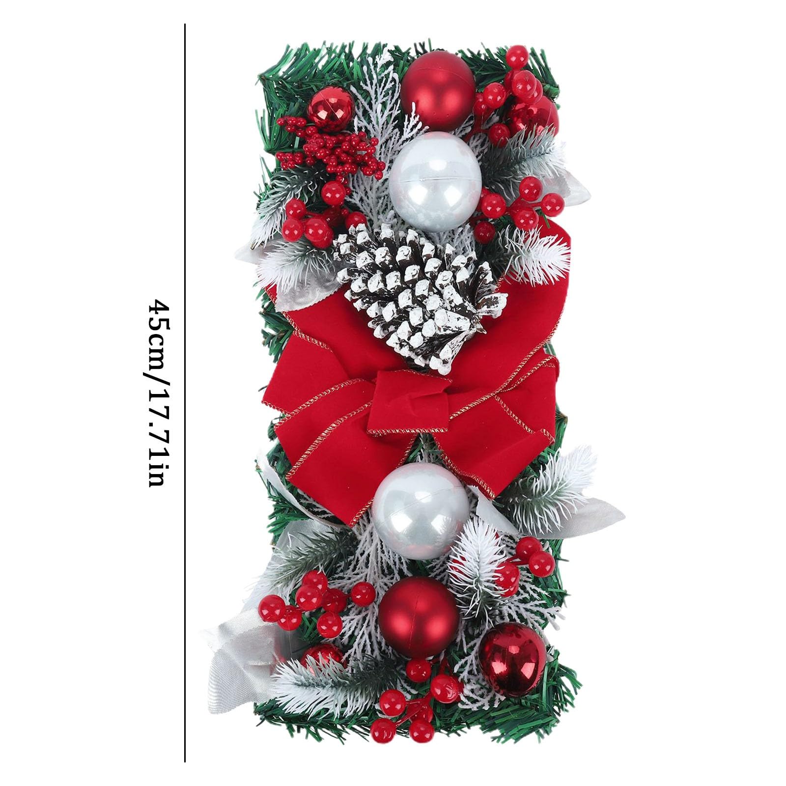 Lot De 2 Décorations De Noël Lumineuses Pour Escalier - Couronnes De Noël à Suspendre - Pour Porte D'entrée, Mur, Fenêtre