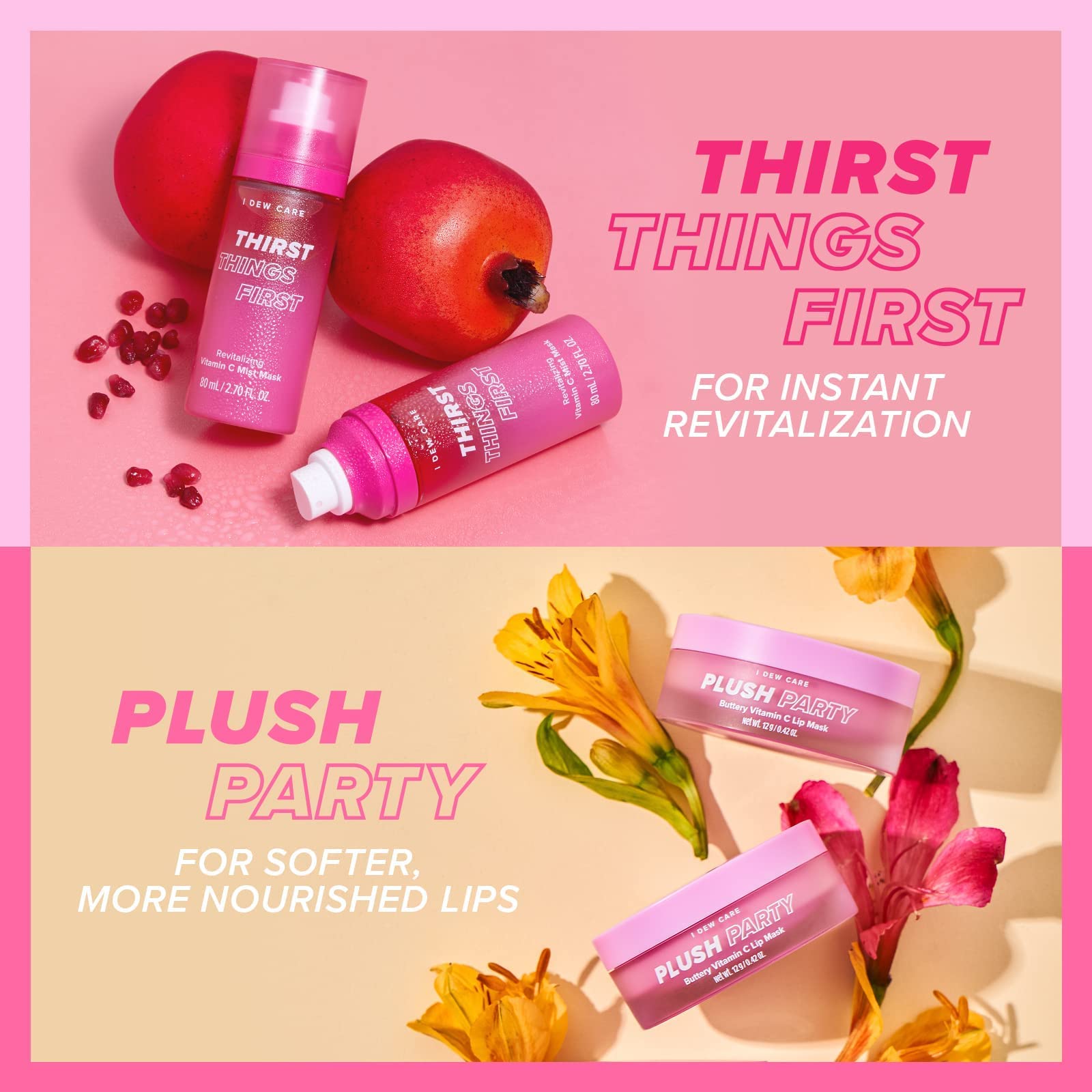 I DEW CARE Lip Mist Duo Plush Party Lip Mask Thirst Things First