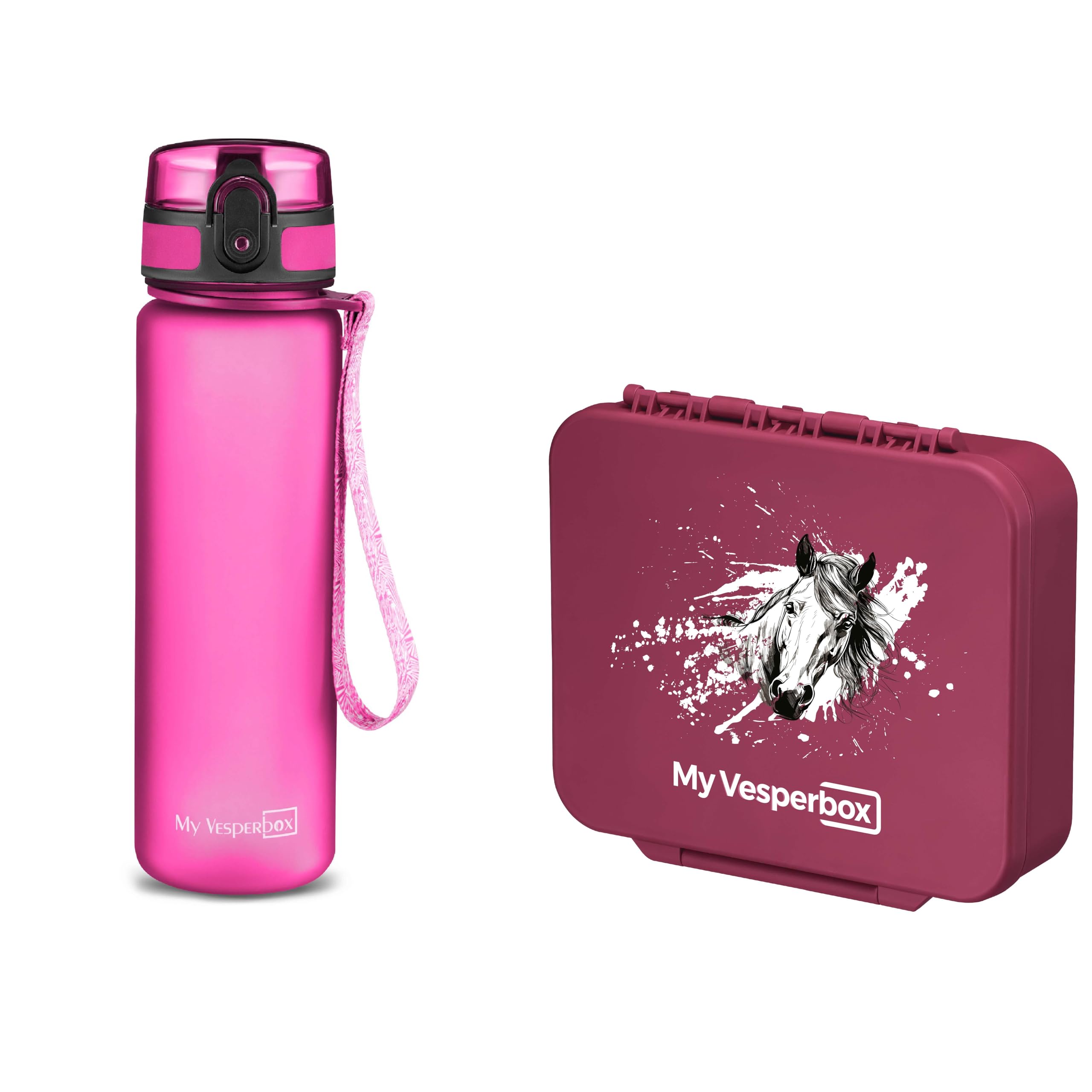 My Vesperbox Liv Set - Boîte à déjeuner et gourde de 500 ml pour enfants - Anti-fuite et sans BPA - Boîte à déjeuner pour l'école et la maternelle - Fabriqué en Allemagne
