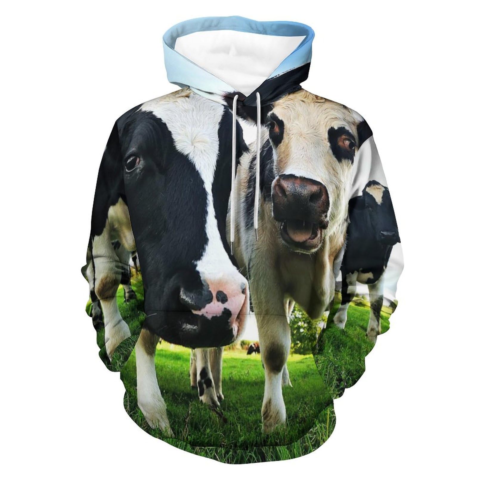 Sweat à Capuche Vache des Prés pour des Week-ends Cocooning Décontractés en Taille S - 8