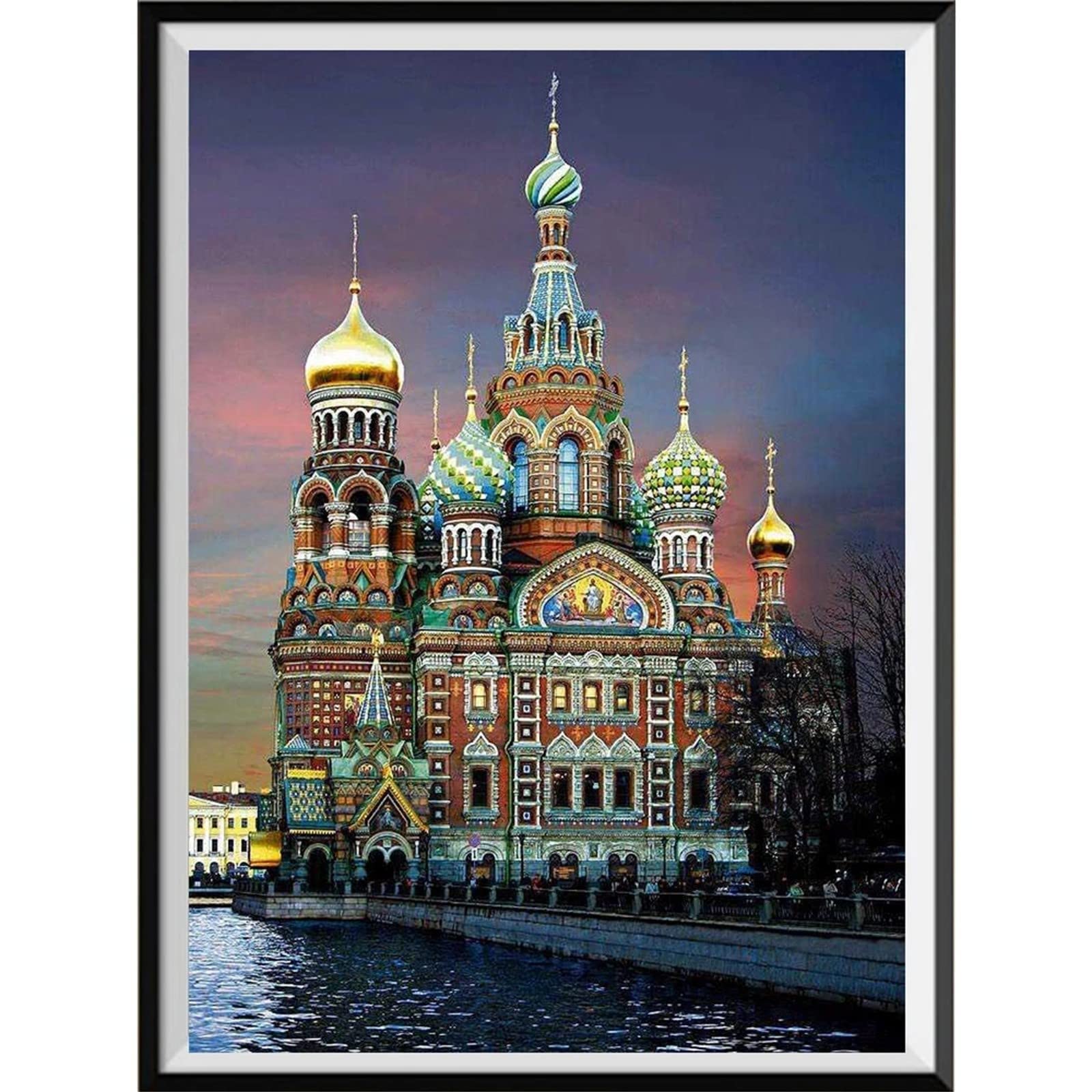 SENJINGHUA 5D diamond painting church castle Saint Petersburg, Round diamond embroidery mosaic home decoration pattern DIY handmade gift
