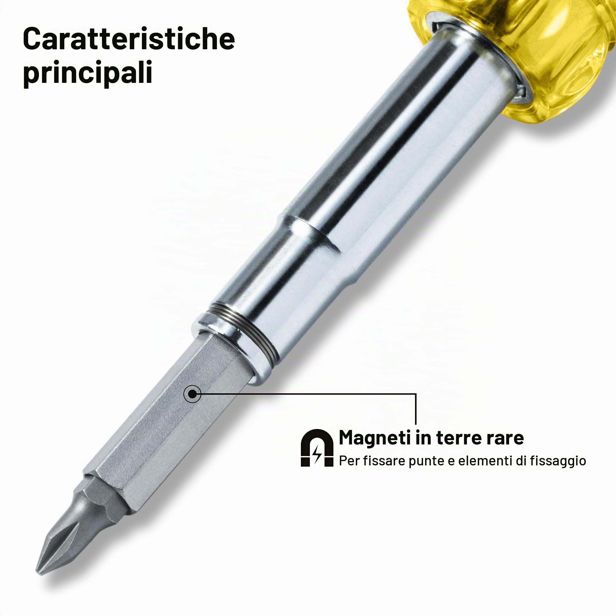 Klein Tools 32500MAG | Cacciavite magnetico multi-bit 11-in-1 con chiavi a bussola | Impugnatura Comfort Grip | Magneti ad alta tenuta | Acciaio temprato