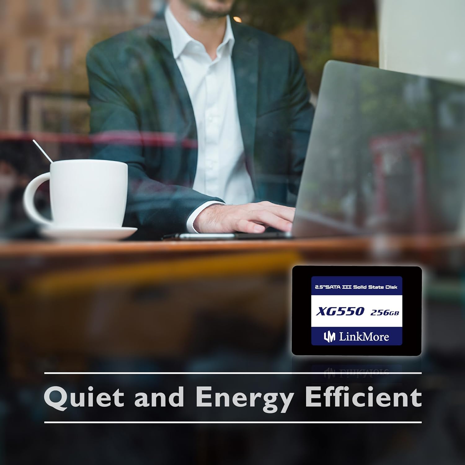 LinkMore XG550 256GB 2.5” SATA III (6Gb/s) Internal SSD, Solid State Drive, Read Speed Up to 540MB/s, 2.5 inch for Laptop and PC Desktop