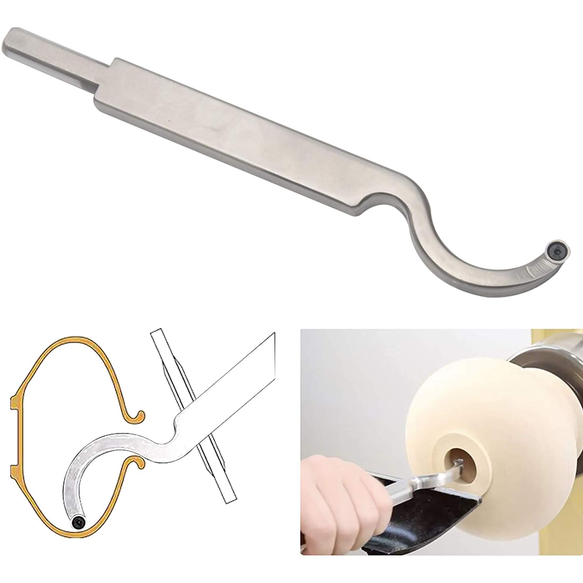Utensili per Tornio Legno Utensile per Scalpello da Tornio Scavatrice a Collo di Cigno con Manico in Legno Massello per Hobbista del Legno Fai-da-Te O Falegname (3 Pezzi)
