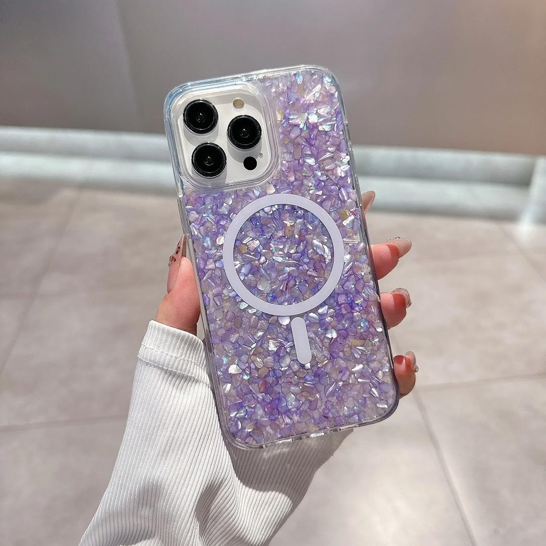 Coque iPhone 16 Pro magnétique silicone souple anti-choc protection violette - 7