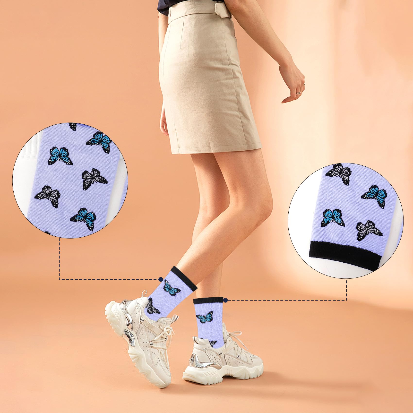 Butterfly Gifts for Women and Girls Cute Funny Butterflies Lovers Themed Accessories Socks Presents Christmas Stocking Stuffers Mothers Day Birthday Galentines Graduation Butterfly Gifts