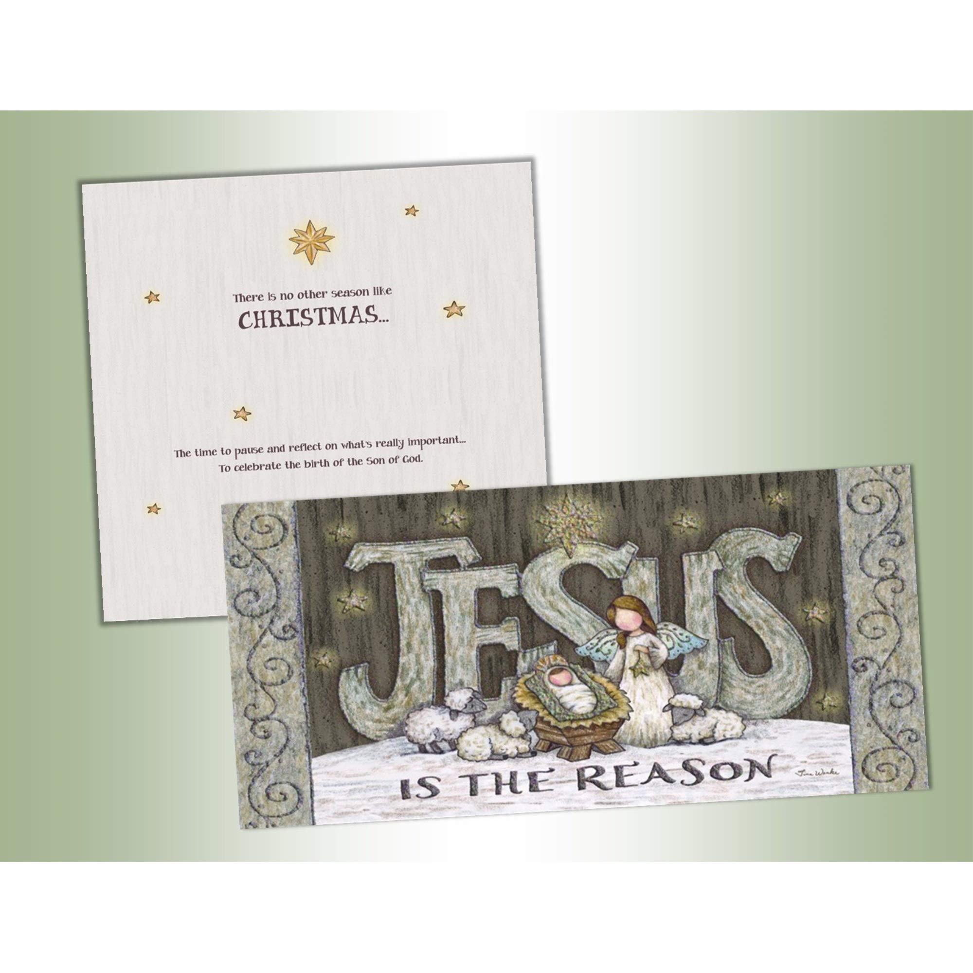 Performing Arts 66234-14 lange Karte mit Glitzerverzierung "Jesus is the reason Schreibwarenpapier, 66234-14