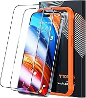 Vista 1 de TORRAS Diamond Shield - Protector de pantalla para iPhone 14 Pro Max grado militar 10X, inastillable, vidrio templado duradero 9H con borde