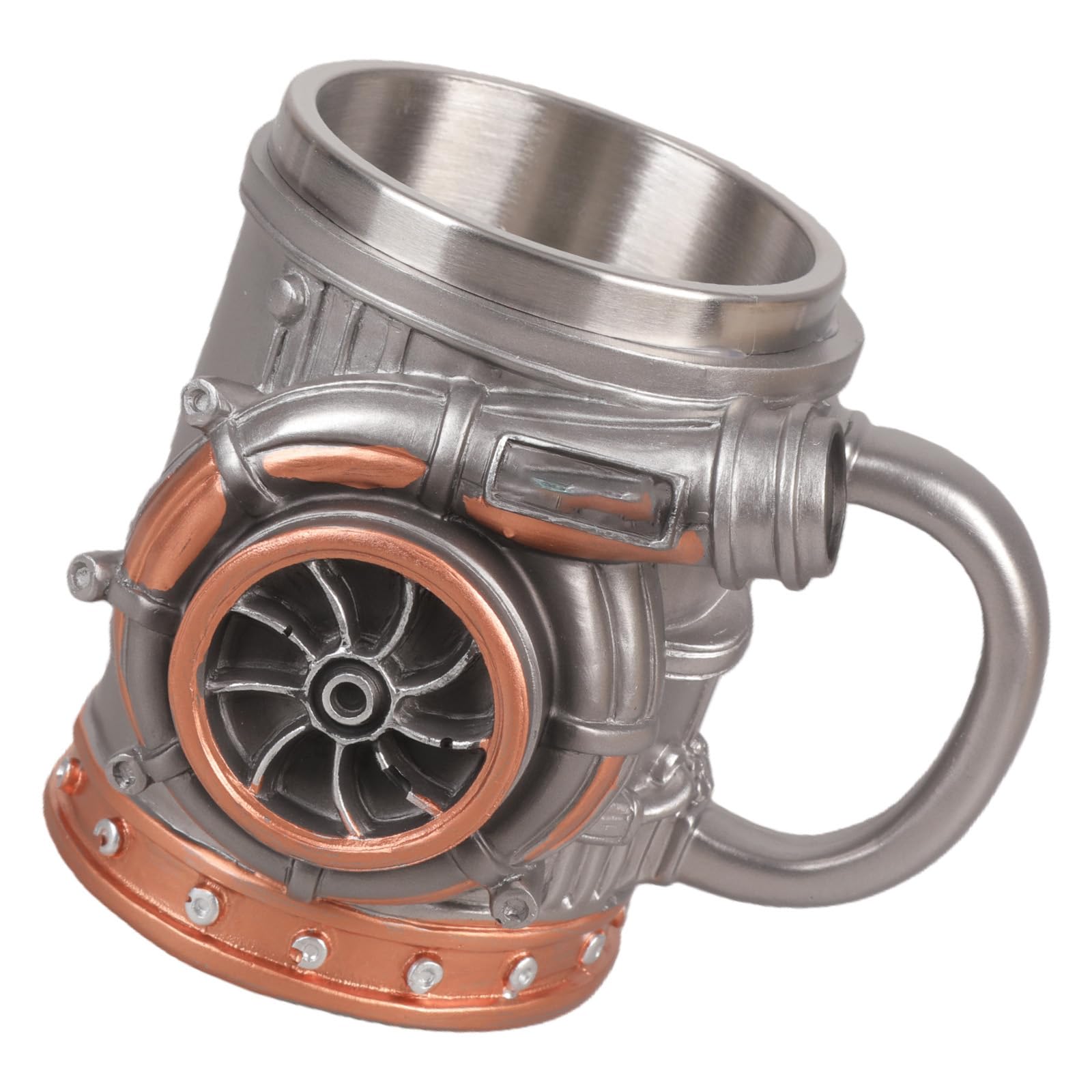 Elnwnnkc Retro Engine Mug Mechanical Engine Cup Design for Hot Beverages Automotive Decor Turbocharger Shape Mug Car Lover