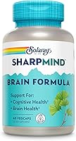 Vista 1 de SOLARAY SharpMind Brain Support Formula - Nootropic Brain Supplements - Cognitive and Brain Health Support with Ginkgo Biloba - 60-Day Guarantee, 60