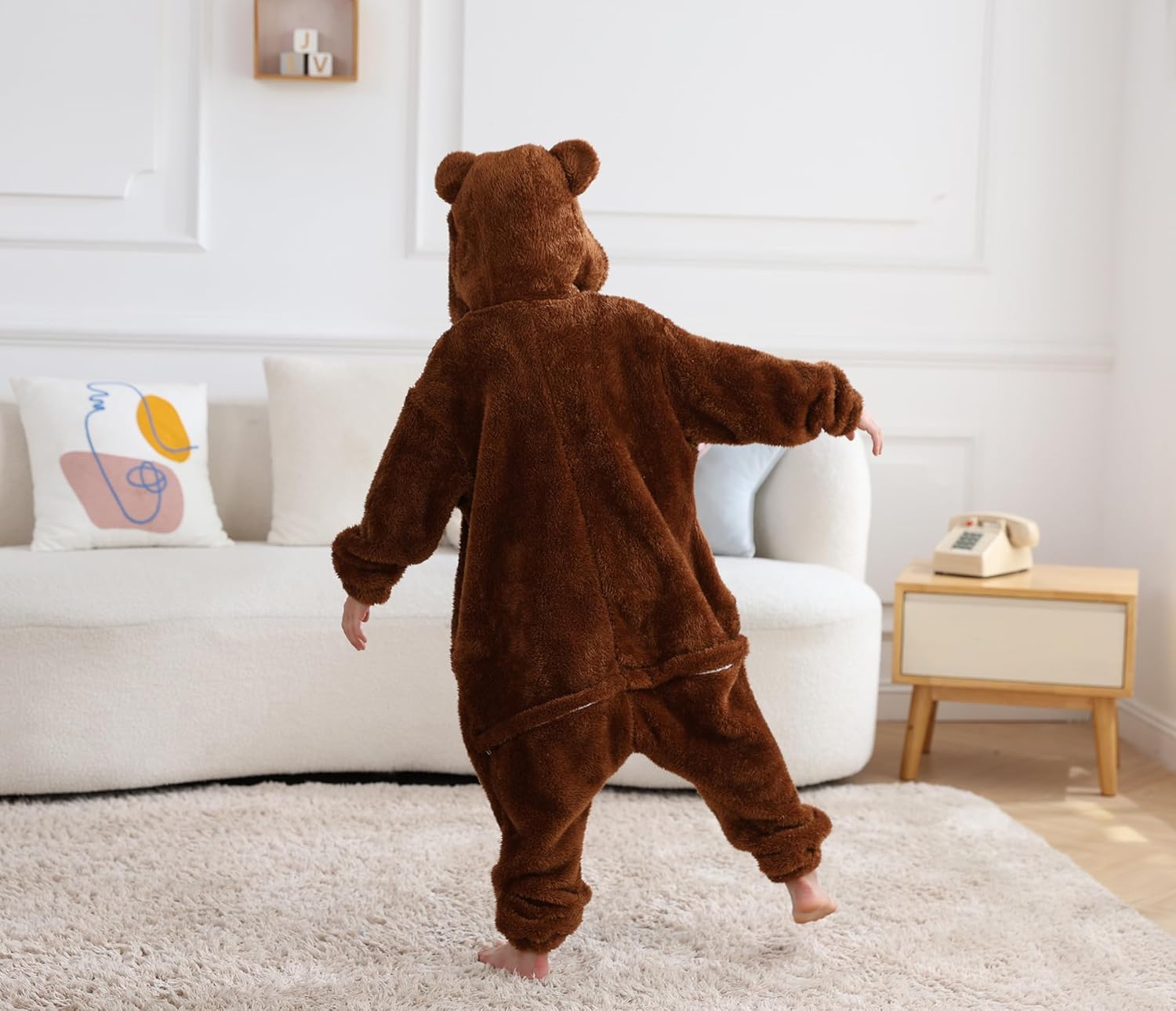 Animal Onesie Pajamas for Kids, Soft Flannel Halloween Cosplay Costume for Boys Girls