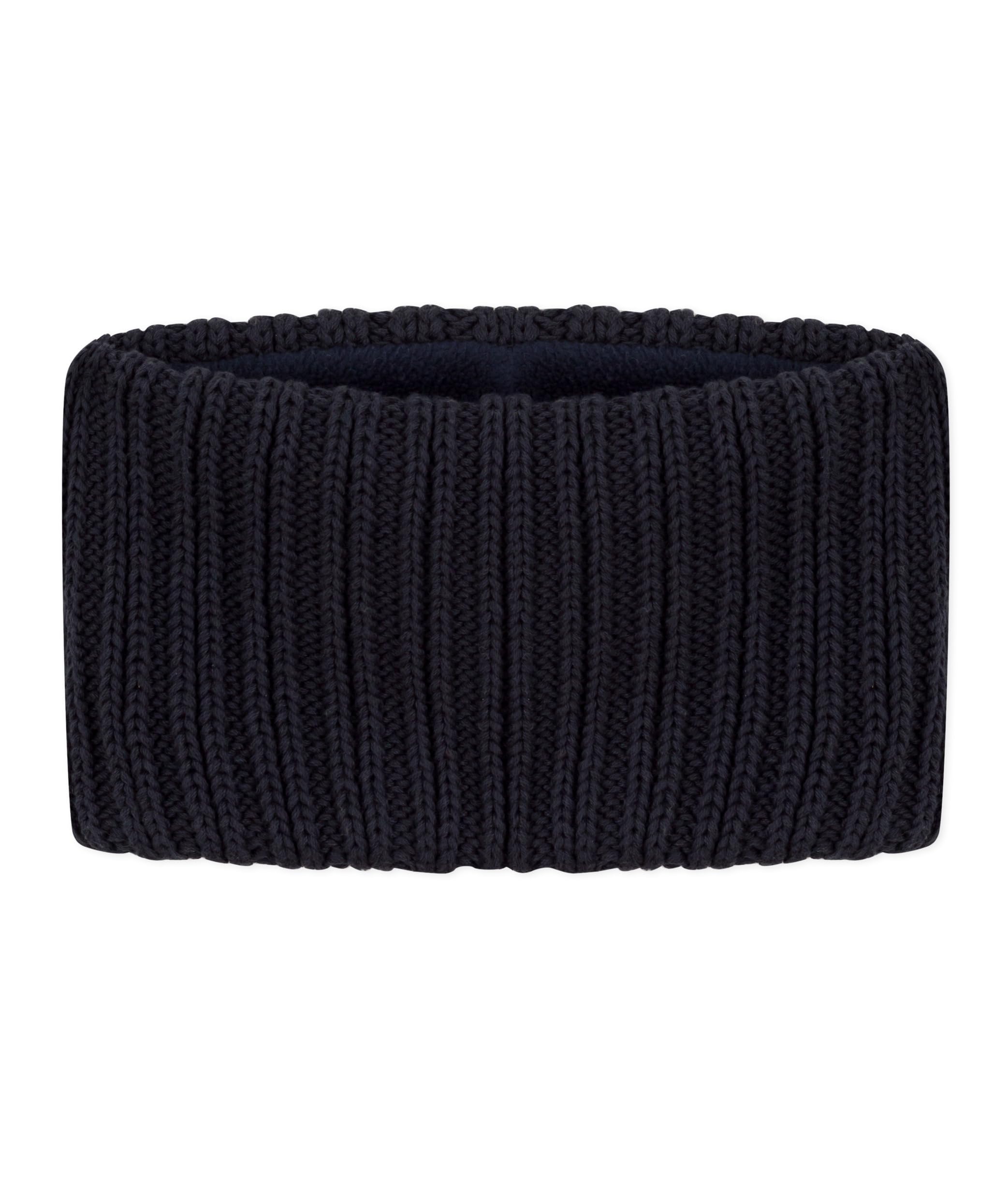 Petit Bateau Snood en Tricot Doublé en Polaire Enfant Garçon-Fille, Bleu Smoking, Taille 2