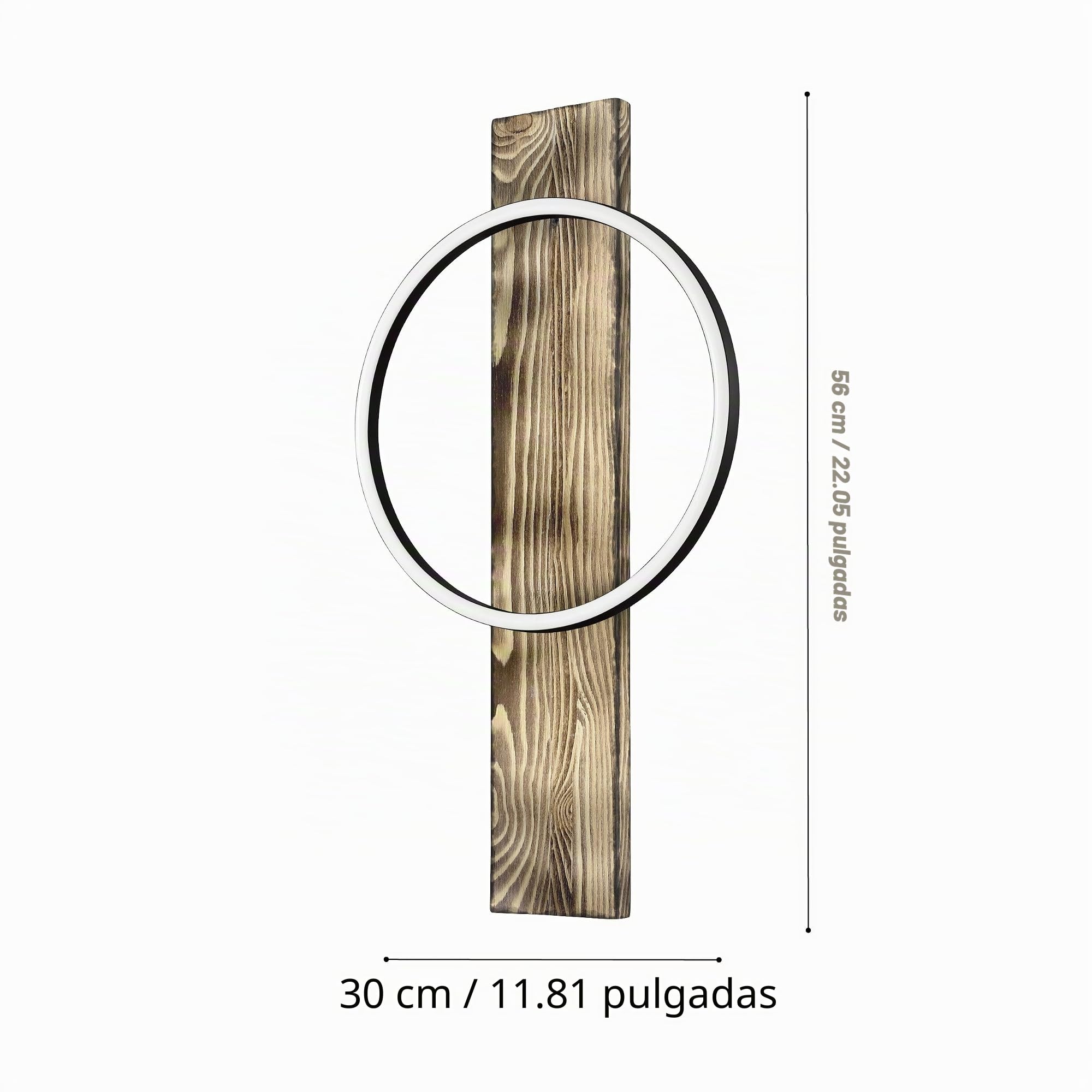 EGLO Boyal Lámpara de pared led, aplique de 1 foco de estilo vintage | rústico. Aplique interior de acero, madera y plástico, lámpara de salón, y pasillo en negro, marrón y blanco