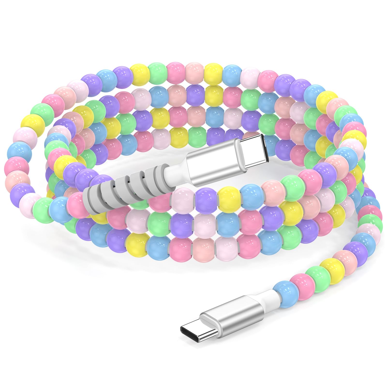 USB C auf USB C Kabel mit Perlen für iPhone 17 Pro Max 16 15