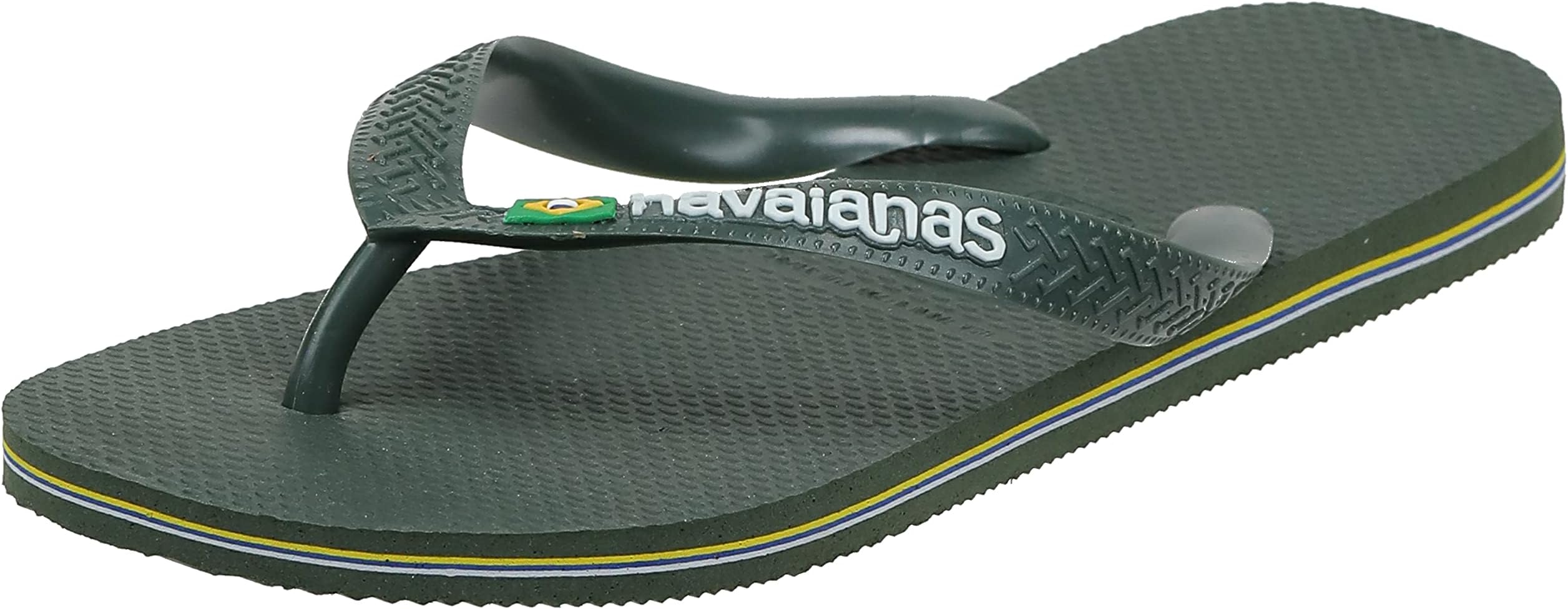 HavaianasUnisex Adults, Brasil Logo, Flip Flop, Green Olive, 6/7 UK