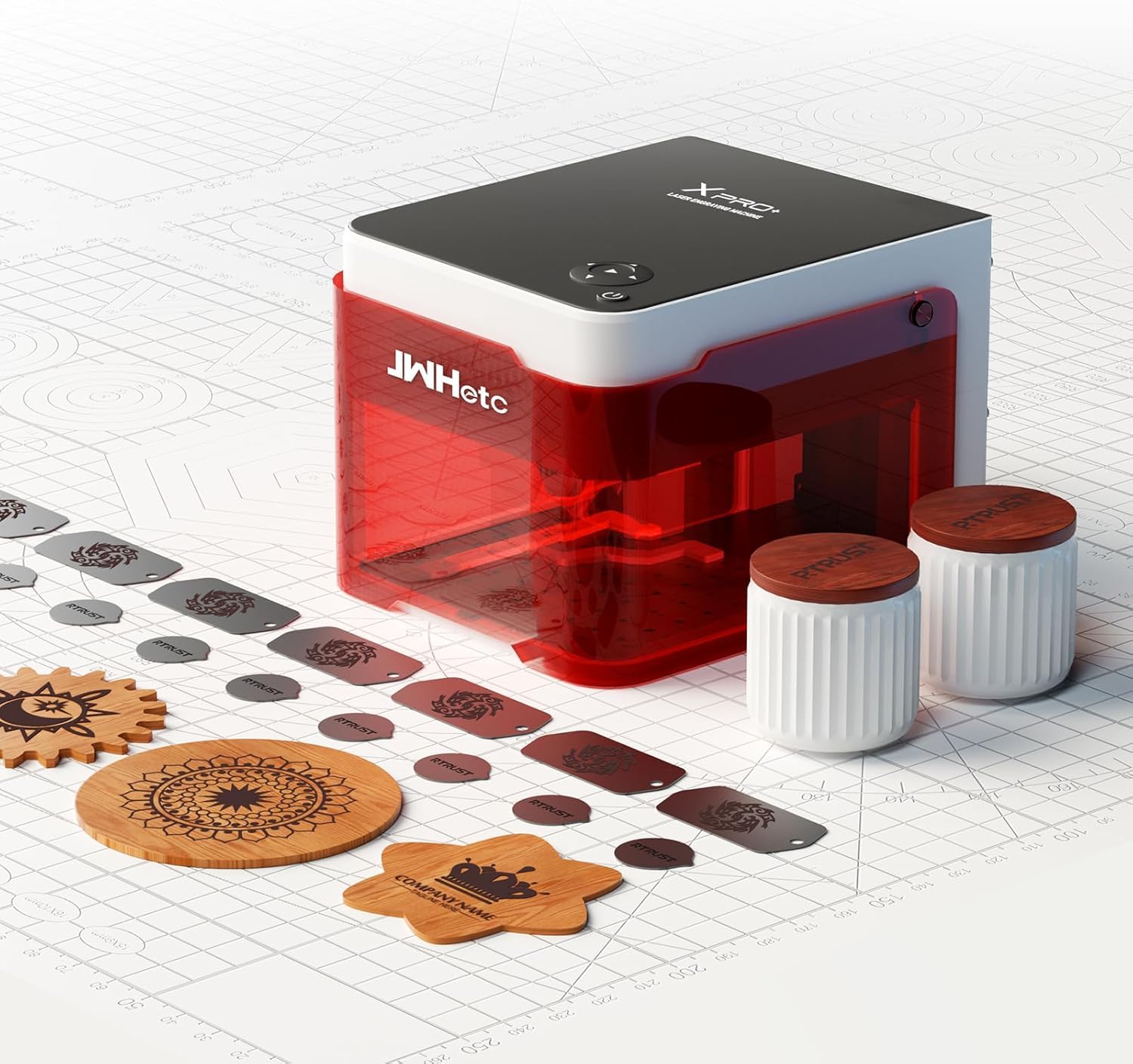 Amazon.com: JWHetc Xpro10W Laser Engraver Machine, Portable