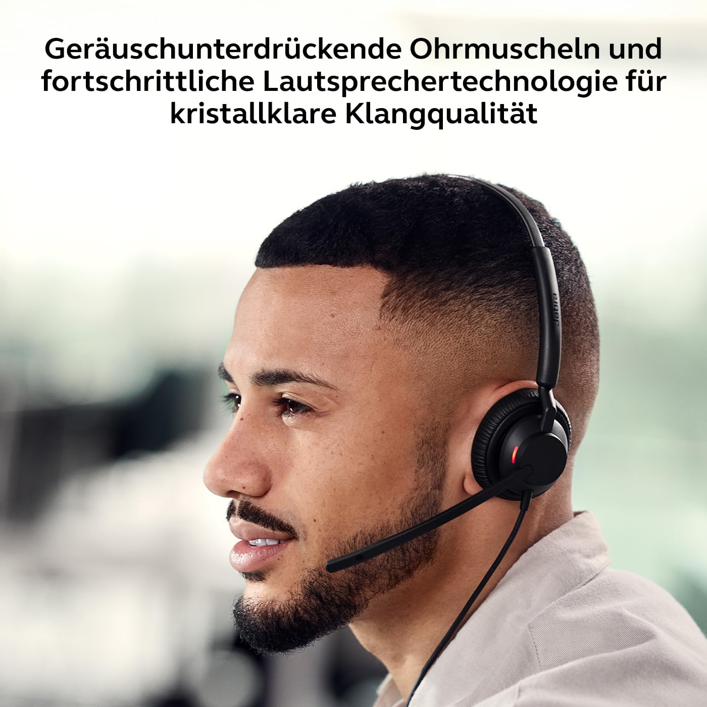 Jabra Engage 40 Telefon On Ear Headset kabelgebunden Mono Schwarz Mikrofon-Rauschunterdrückung, Noise Cancelling Headse