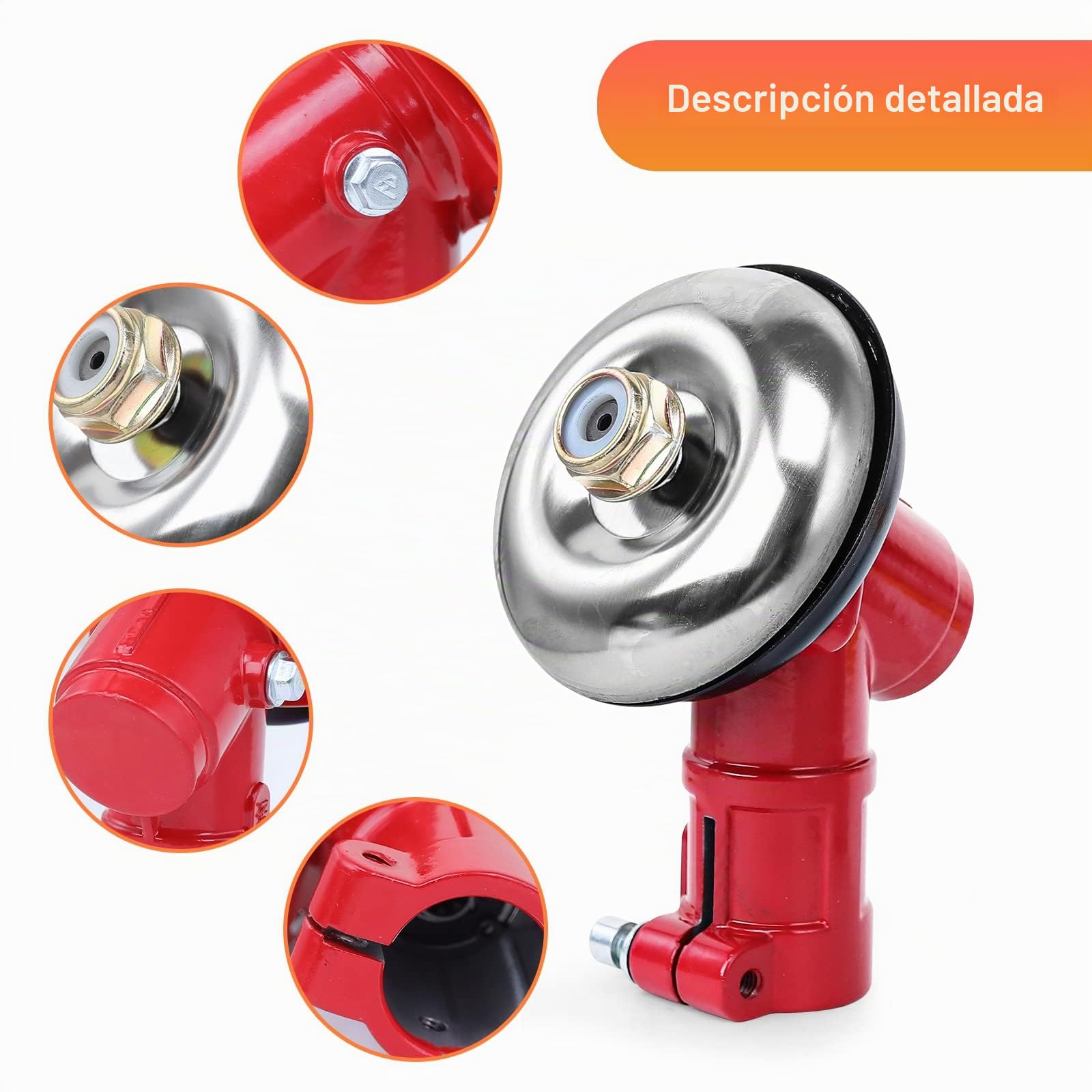 Viabrico reenvío angular desbrozadora 26mm-9 dientes, cabezal de engranaje universal para desbrozadora plateado
