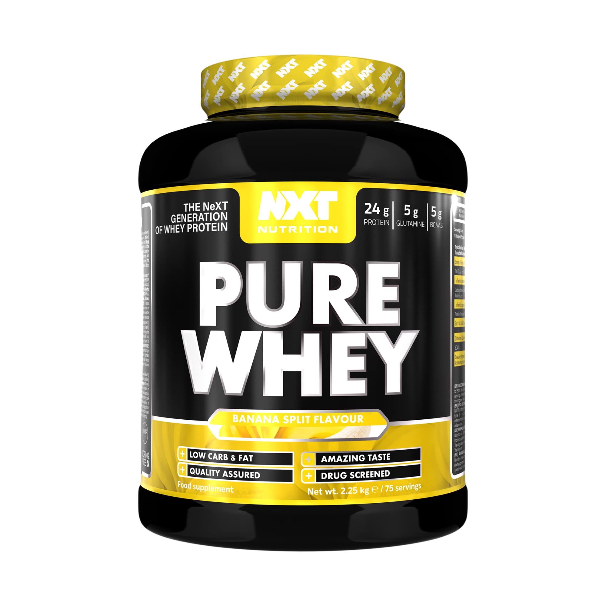 Pure Whey 2.25kg | Whey Protein | Muscle Growth and Recovery | 75 Servings | All Flavours | (Banana)