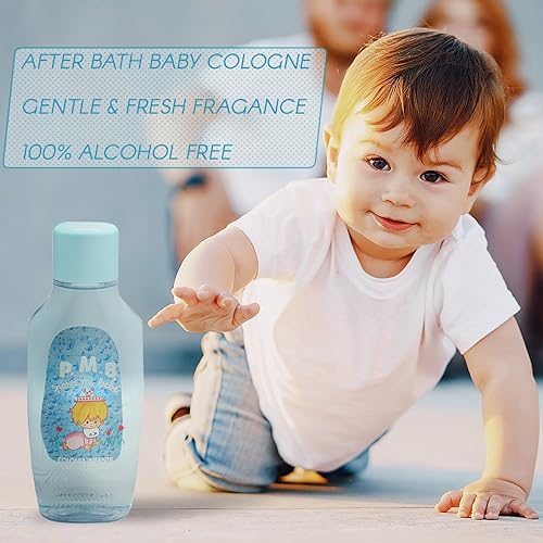 Miniatura 5 de Colonia PMB Para Mi Bebe para bebé. Aroma original. Sin alcohol. Fragancia suave y fresca para tu bebé. 25 onzas líquidas25.4 fl oz. Paquete de 4