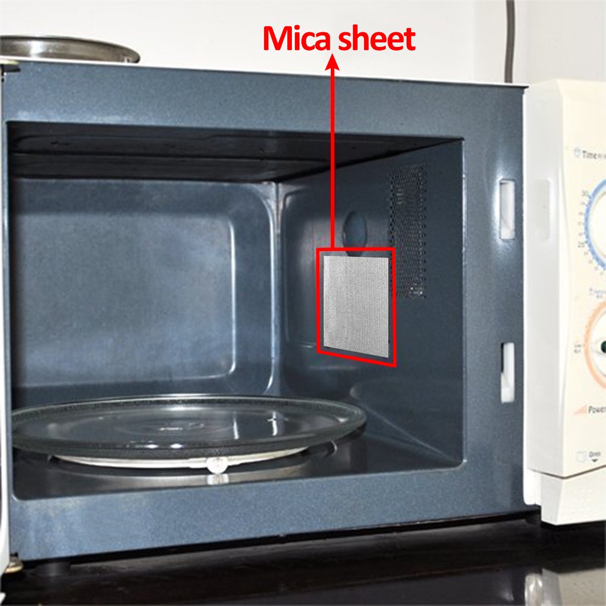 X-Mile 5 PCS Horno de Microondas Mica Placas de Placa Microwave Magnetron Cámara Mica Papeles Resistente al Calor Aislamiento Amplia Adaptación para Electrodomésticos Protección 13x13cm Gris