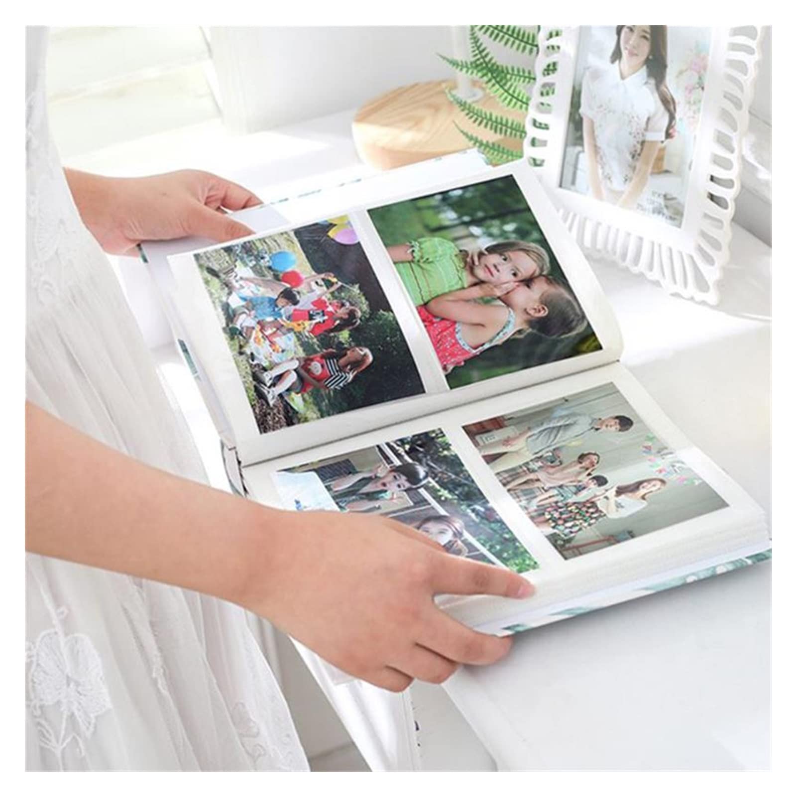 caihuashopping Album fotograficzny DIY rękodzieło 15 cm album na zdjęcia 4D duży 100 arkuszy scrapbookingu papier rodzina album na zdjęcia ślubne rodzinne albumy na zdjęcia rodzinne (kolor: A)