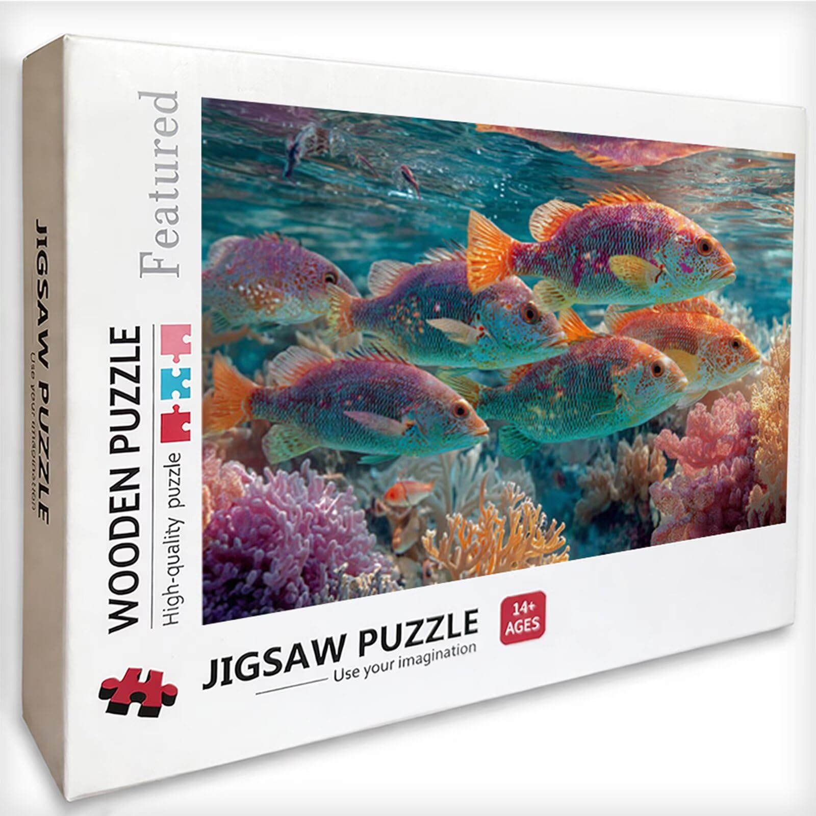 Faenar drewniane puzzle 2000 sztuk, puzzle z motywem oceanu dla dorosłych z pudełkiem 99 x 70 cm, łamigłówki, dla mężczyzn kobiet nastolatek, kreatywne gry logiczne, dekoracja domu prezent, F-6213