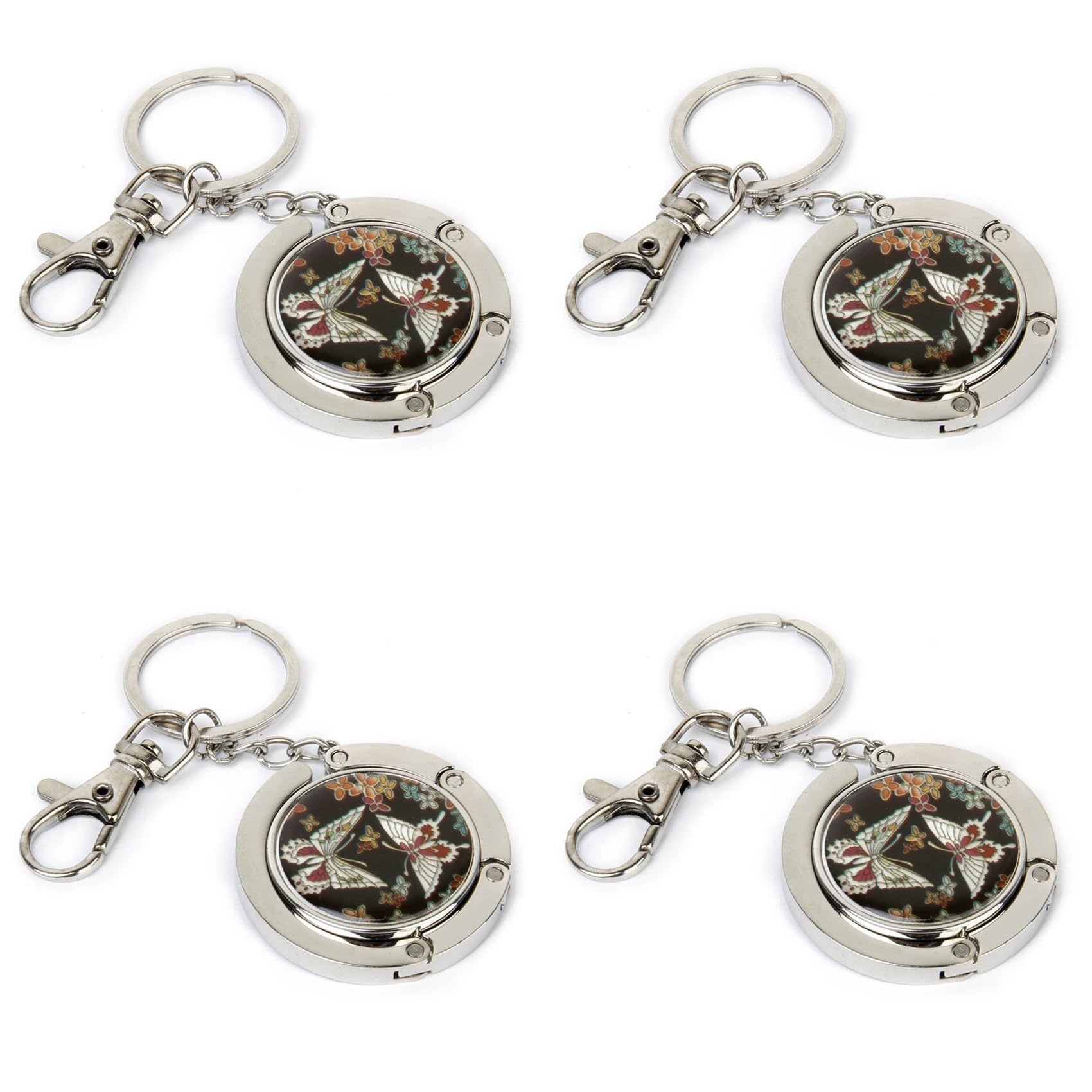 Aundhegrtt 4X Bag Holder Bag Hangers Bag Hook Butterfly Model with Keychain