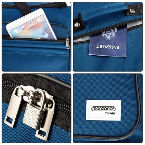 Miniatura 8 de Deuba Bolso De Viaje Xl Azul Oscuro 85l 70x36x34cm Trolley Bolso Deportivo Maleta Con Ruedas Y Candado