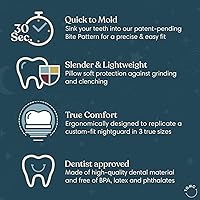 Vista 3 de The Good Mouth Co. Protector nocturno prémium para hervir y morder, predentado para un ajuste preciso, apretar, rechinar dientes, bruxismo y ATM