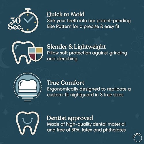 Miniatura 3 de The Good Mouth Co. Protector nocturno premium para hervir y morder  Predentado para un ajuste preciso  Apretar, moler dientes, bruxismo y TMJ