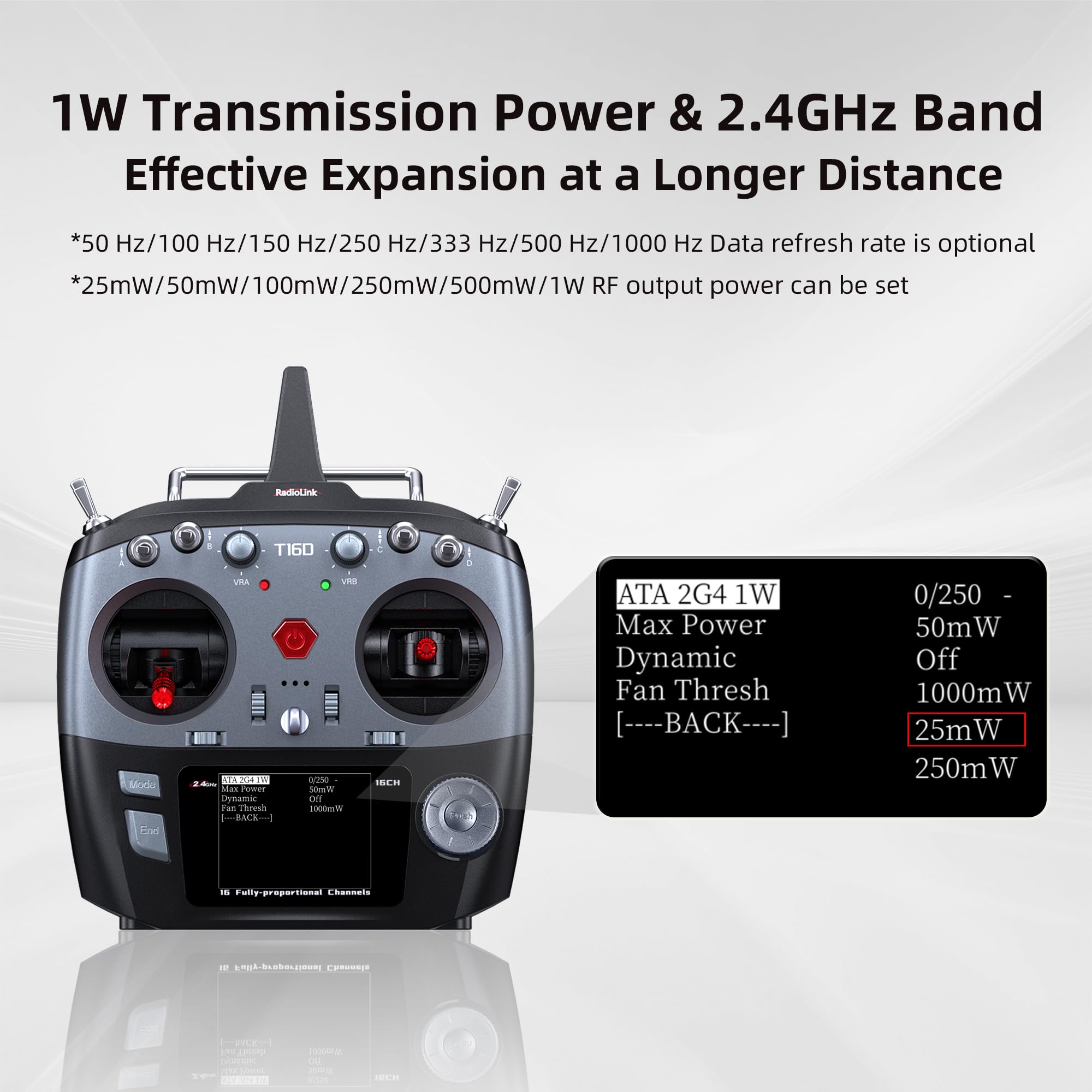 Radiolink ELRS Nano 2.4GHz ATA Mini modulo a lunga distanza con amplificazione del segnale ad alte prestazioni da 1 W per droni FPV Adatto per trasmettitori T16D/T12D/Futaba/Radiomaster/Helloradio