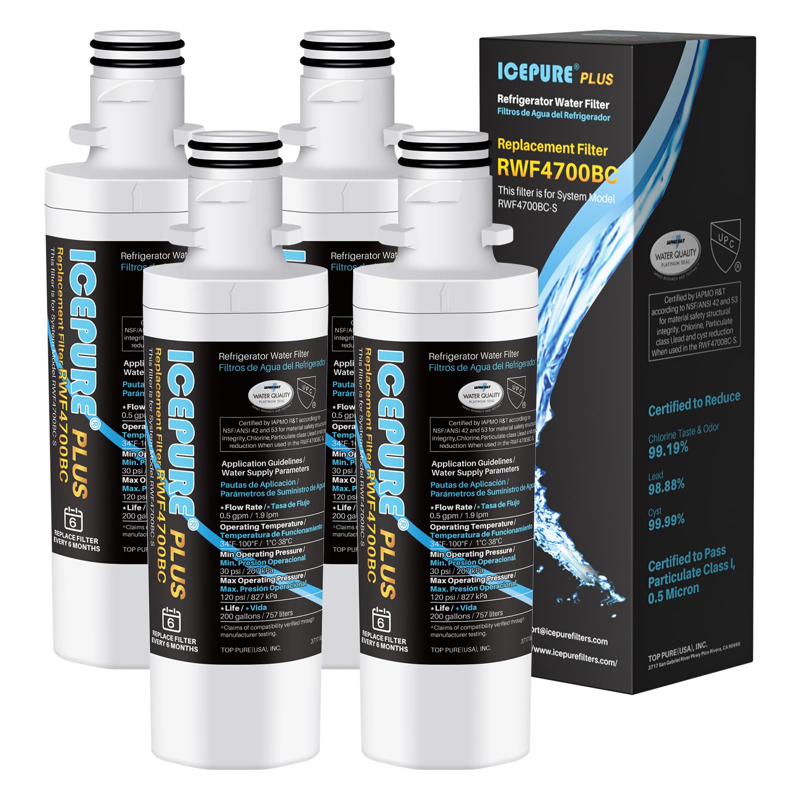 Amazon.com: ICEPURE PLUS ADQ747935 NSF/ANSI 53 NSF/ANSI 42