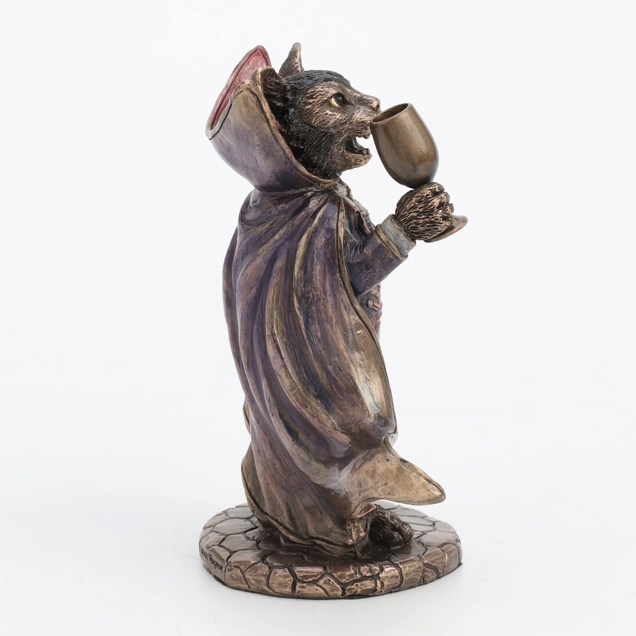 Figurine De Chat En Résine, Effet Bronze, Animaux