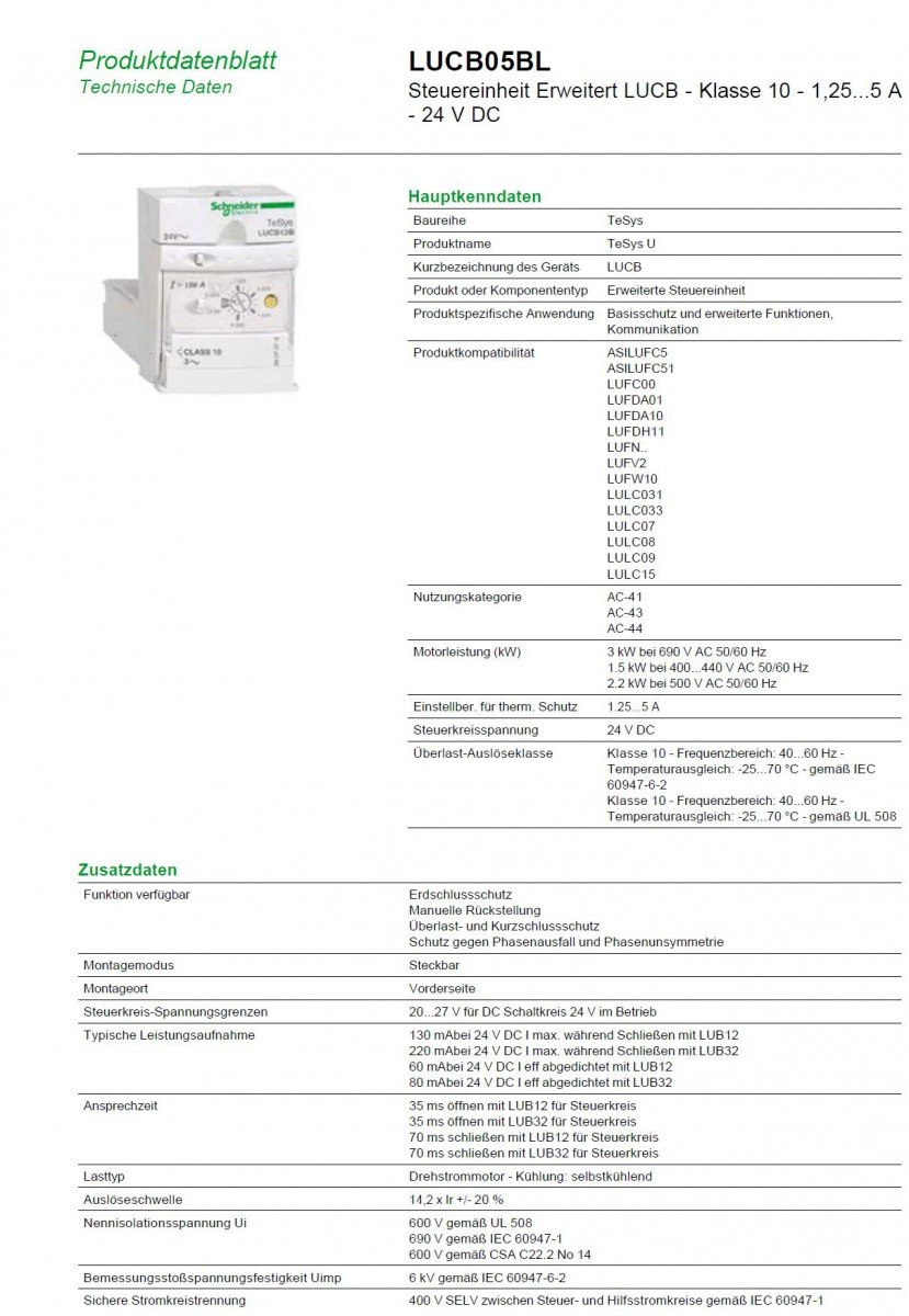 UNI. AVANZ C10 3P 1,25-5A 24V DC
