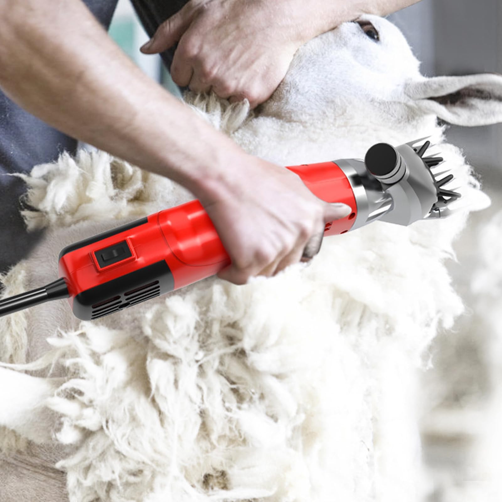 2800W cortanzas eléctricas de la oveja, 6 velocidades de servicio pesado eléctrico, profesional potente afeitadora de acero de aleación eléctrica para los agricultores / propietarios de ganado, cizall