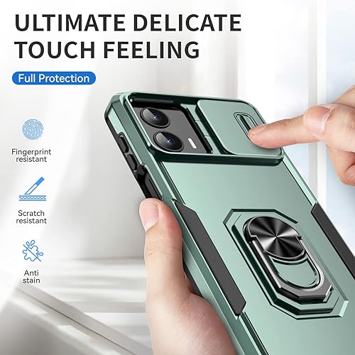 Miniatura 3 de Funda para Motorola Moto G 5G 2023 con cubierta deslizante para cámara + protector de pantalla de vidrio templado, protección completa de la cámara